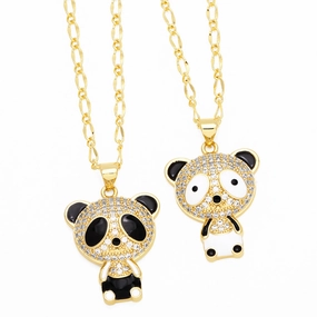 Wholesale Cartoon Panda Copper Necklaces
