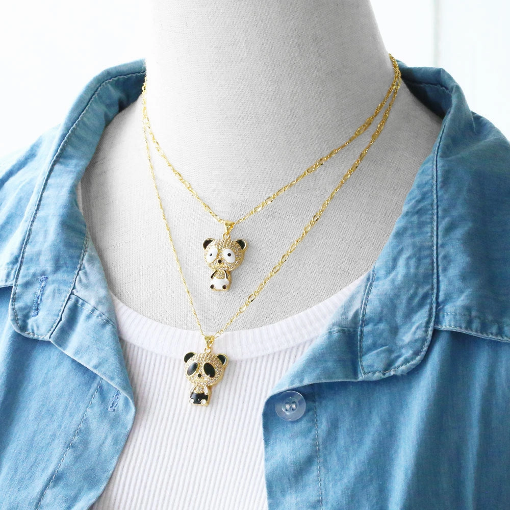 Wholesale Cartoon Panda Copper Necklaces