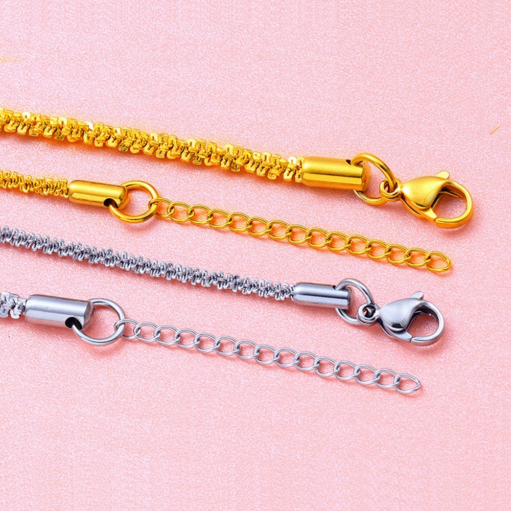 Wholesale Cauliflower chain gold-plated titanium steel necklace