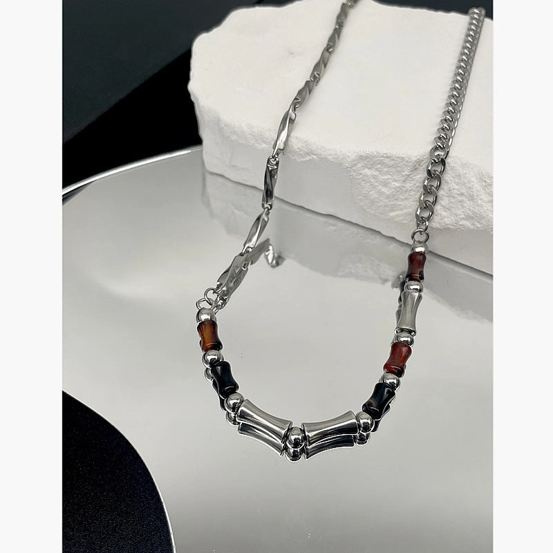 Wholesale Chinese Style Original Agate Bamboo Splicing Necklace