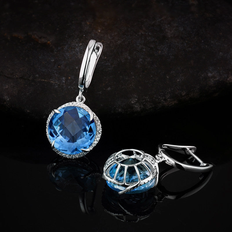 Wholesale Citrine Silver Plated Alloy Rings Jewelry Set