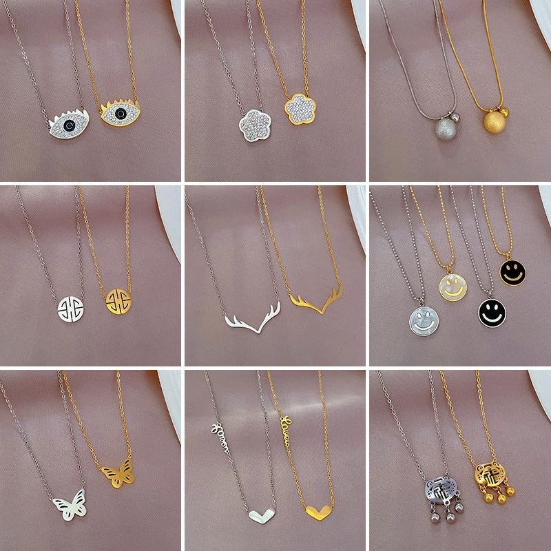 Wholesale Clavicle Titanium Steel Necklaces
