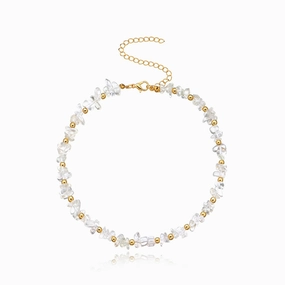 Wholesale Clear Crystal Rough Turquoise Crushed Alloy Necklaces