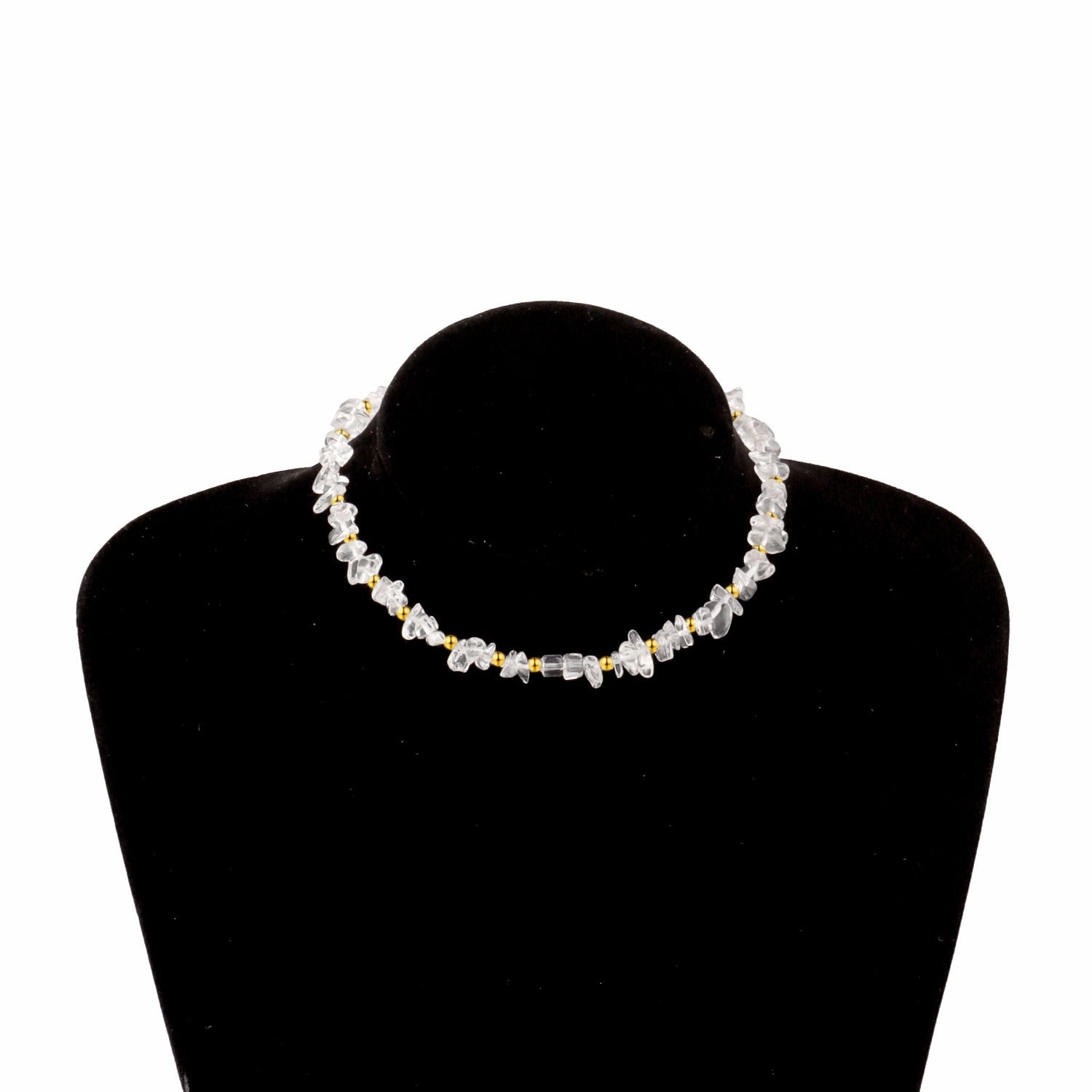 Wholesale Clear Crystal Rough Turquoise Crushed Alloy Necklaces