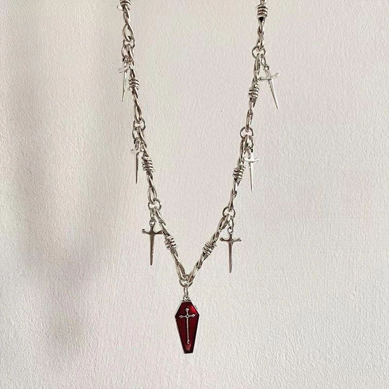 Wholesale Coffins Crosses Swords Thorns Alloy Necklaces