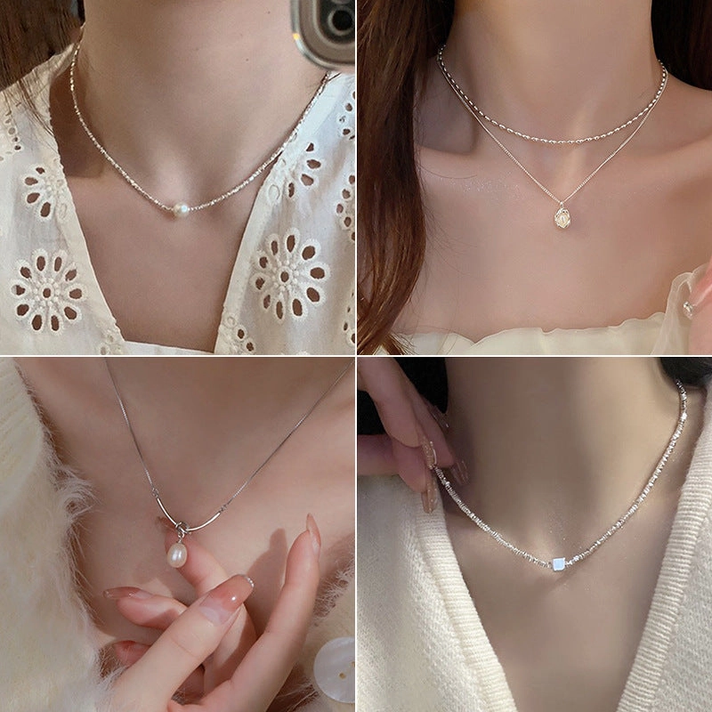 Wholesale Collarbone Natural Stone Necklaces