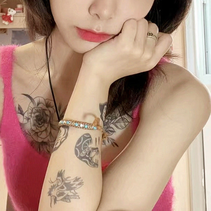 Wholesale  color narrow round double braided rope bracelet