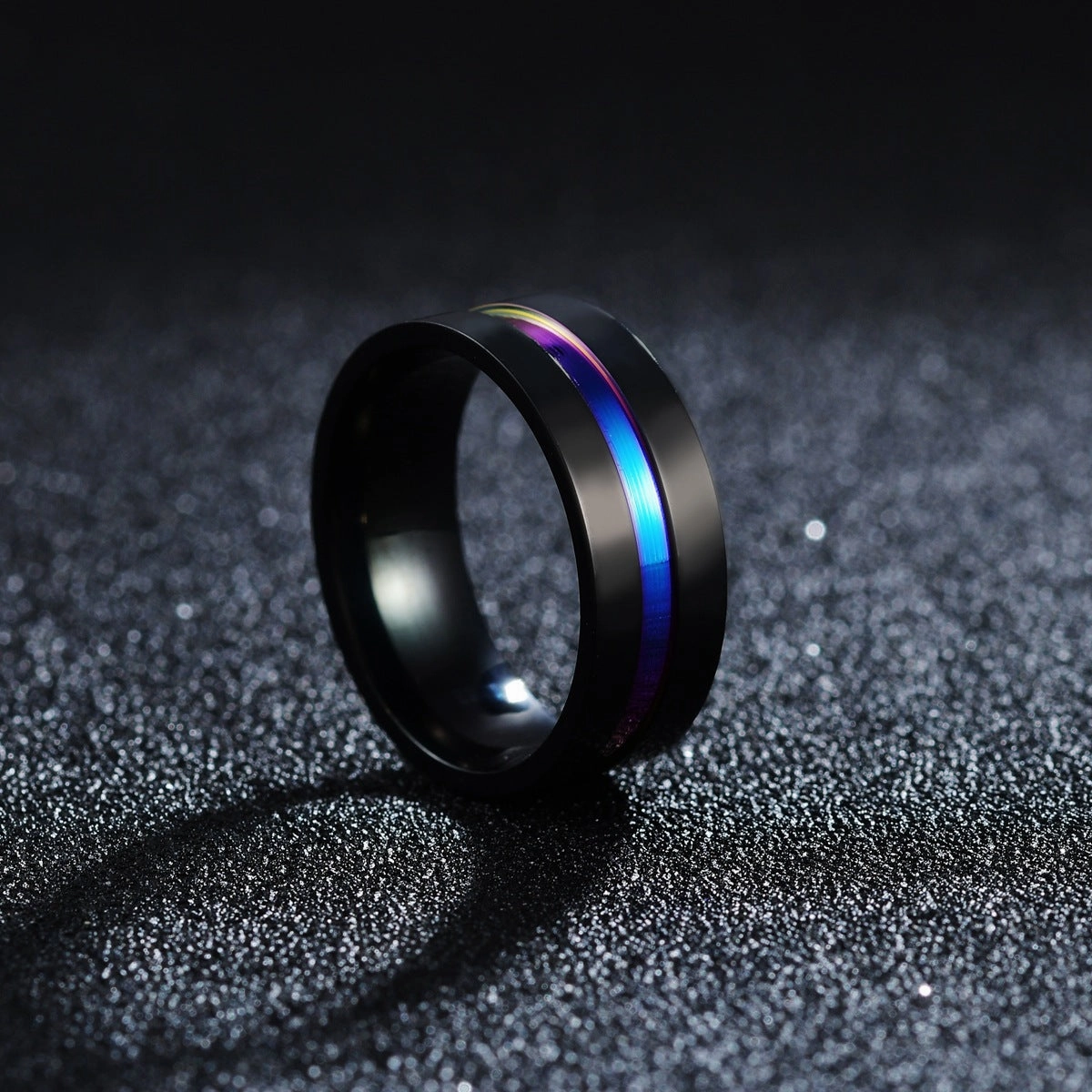 Wholesale Color Stainless Steel Two-color Frosted  Rings