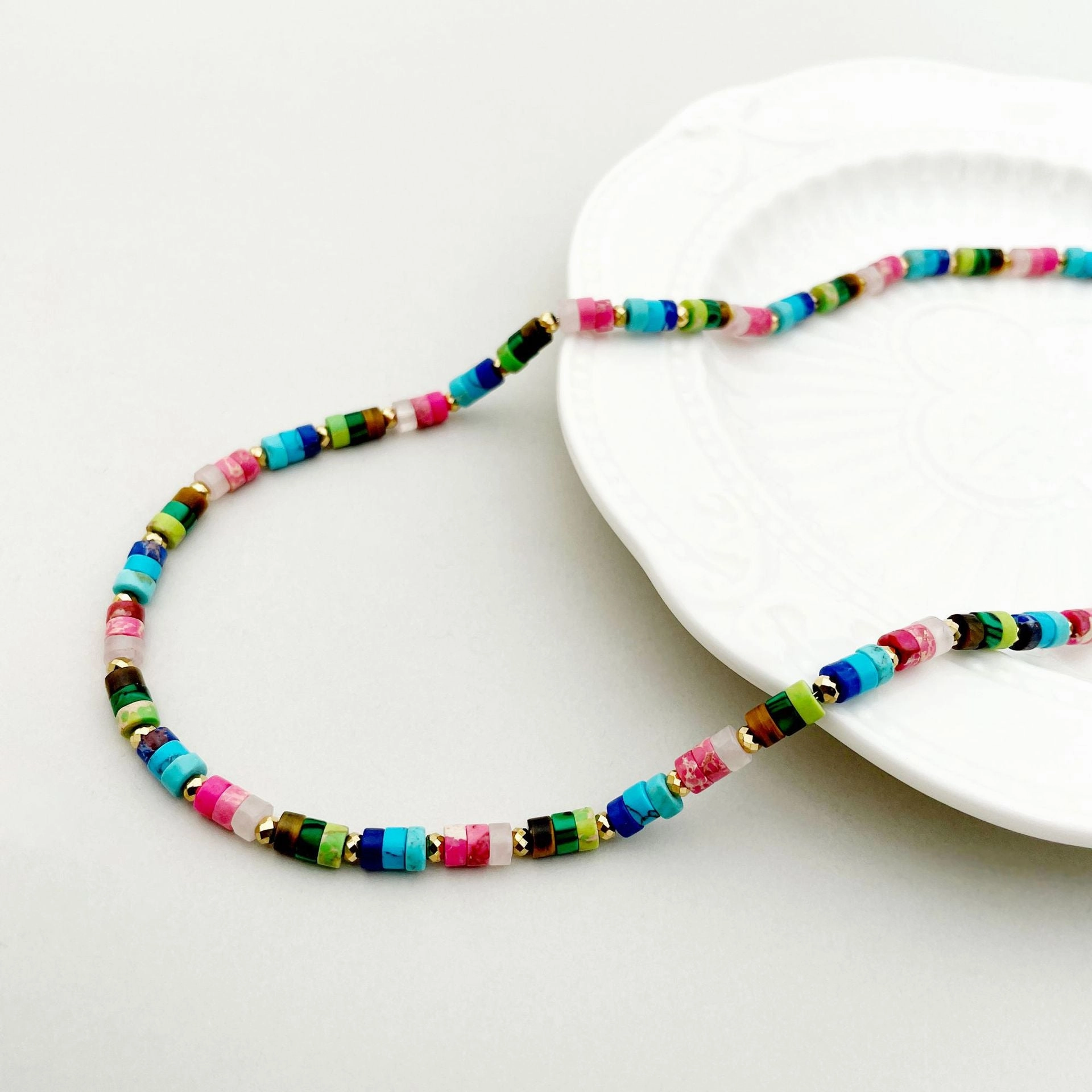 Wholesale Colored Natural Stone Mix and Match Necklaces