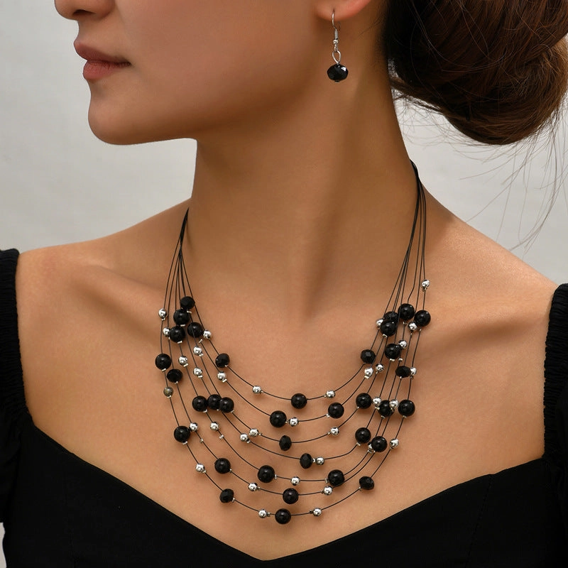 Wholesale Colored Pearl Glass Necklaces