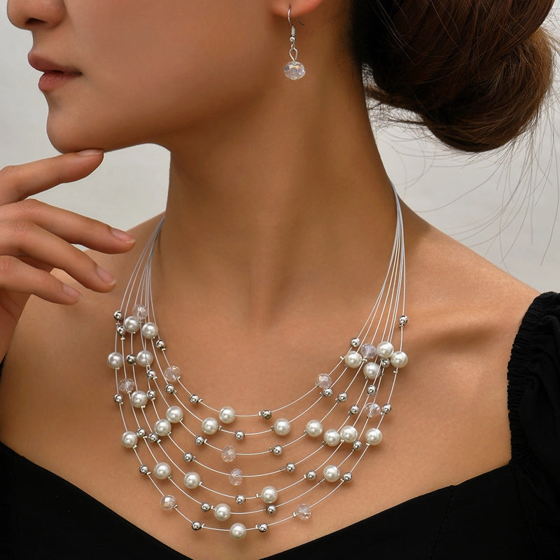 Wholesale Colored Pearl Glass Necklaces