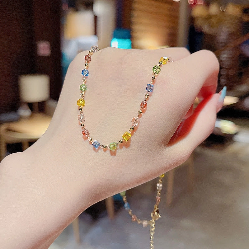Wholesale Colorful Beaded Colorfast Clavicle Necklaces