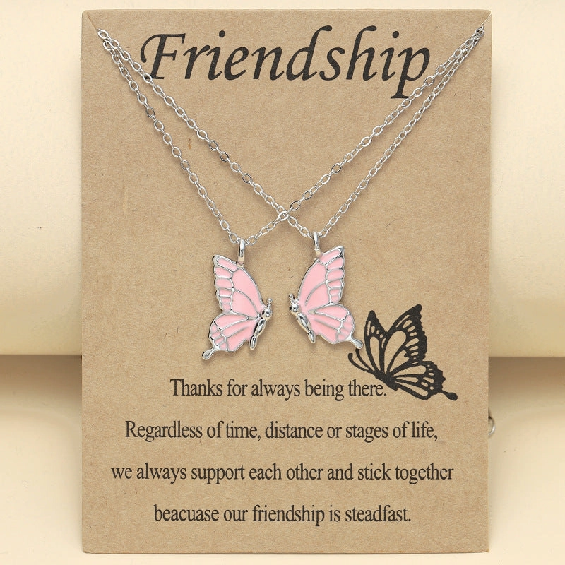 Wholesale Colorful Butterfly Magnets Alloy Necklaces Set