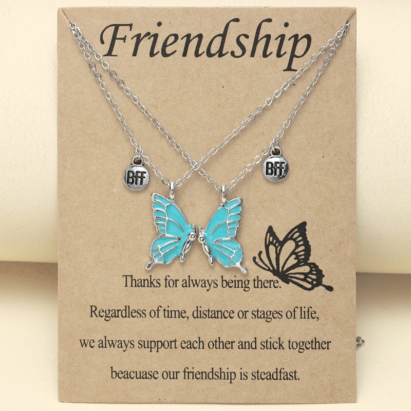 Wholesale Colorful Butterfly Magnets Alloy Necklaces Set