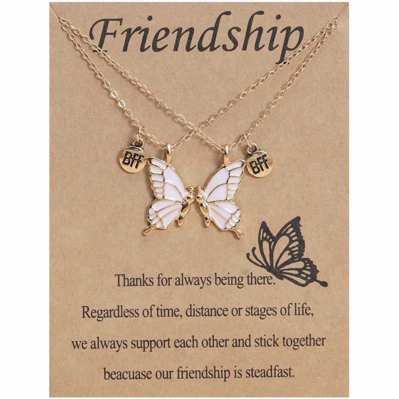 Wholesale Colorful Butterfly Magnets Alloy Necklaces Set