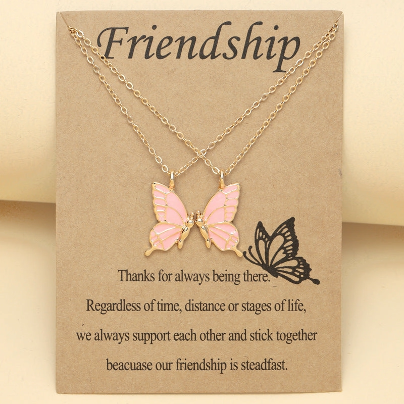 Wholesale Colorful Butterfly Magnets Alloy Necklaces Set
