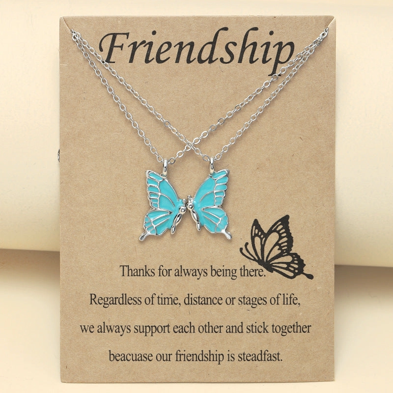 Wholesale Colorful Butterfly Magnets Alloy Necklaces Set