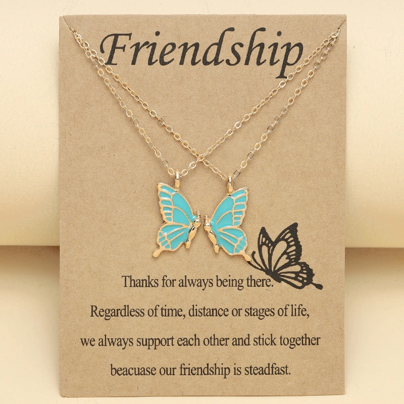 Wholesale Colorful Butterfly Magnets Alloy Necklaces Set