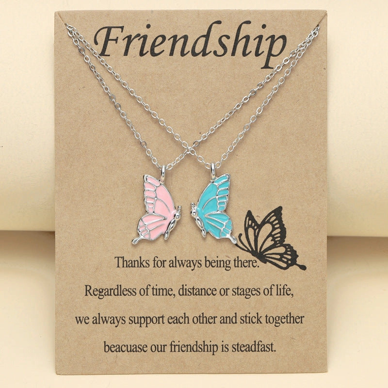 Wholesale Colorful Butterfly Magnets Alloy Necklaces Set