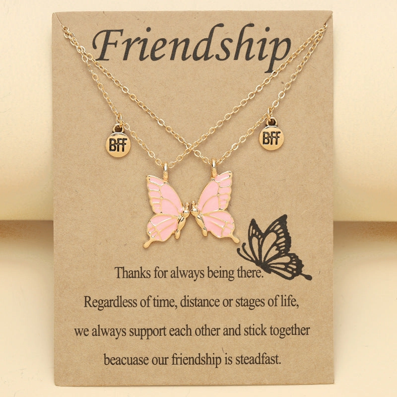 Wholesale Colorful Butterfly Magnets Alloy Necklaces Set