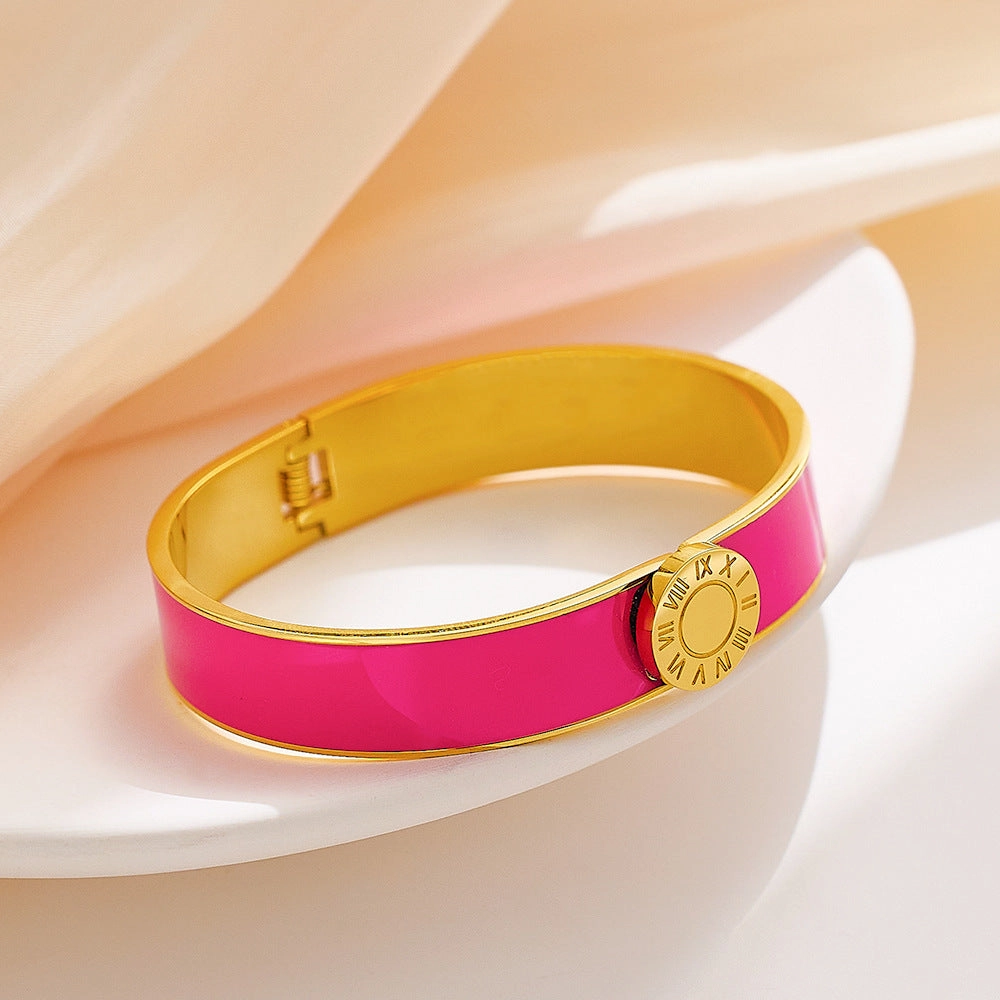 Wholesale Colorful Enamel Titanium Steel Bracelet