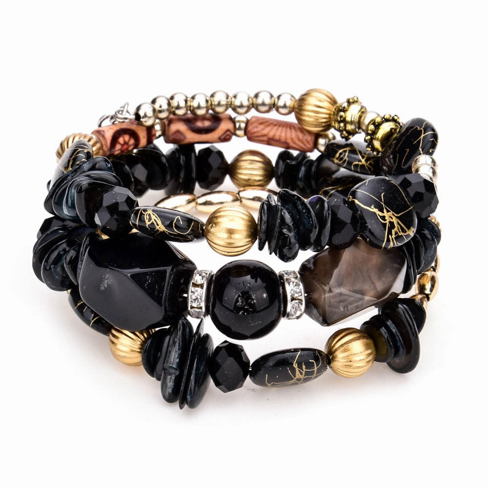 Wholesale Colorful Natural Stone Turquoise Beads Multilayer Bracelet