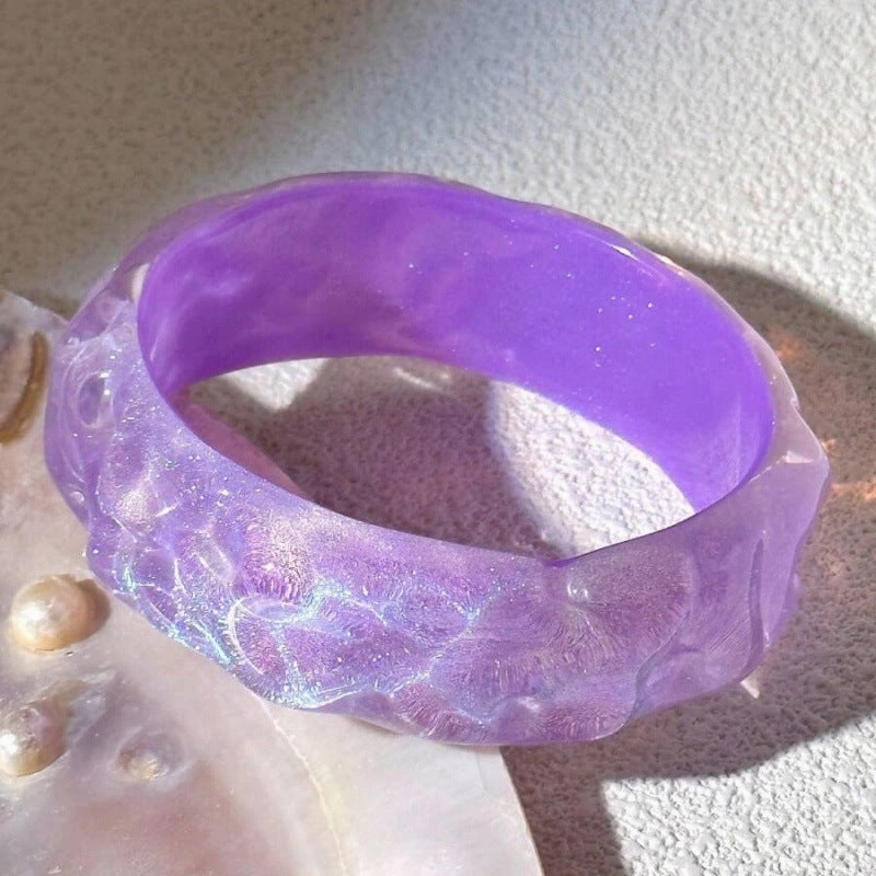 Wholesale Colorful Resin Bracelet Irregular Simple Geometric Opaque Resin Bracelet