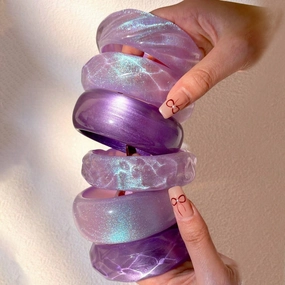 Wholesale Colorful Resin Bracelet Irregular Simple Geometric Opaque Resin Bracelet
