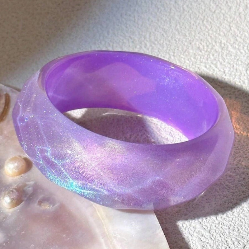 Wholesale Colorful Resin Bracelet Irregular Simple Geometric Opaque Resin Bracelet