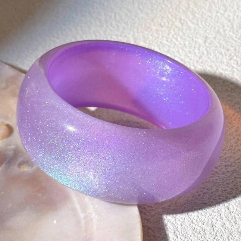 Wholesale Colorful Resin Bracelet Irregular Simple Geometric Opaque Resin Bracelet