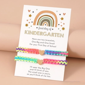 Wholesale Colorful Rope Parent-child Love Rainbow Bracelet