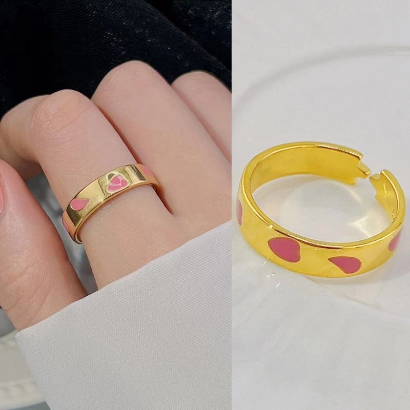 Wholesale Colorful Smiling Face Copper Rings