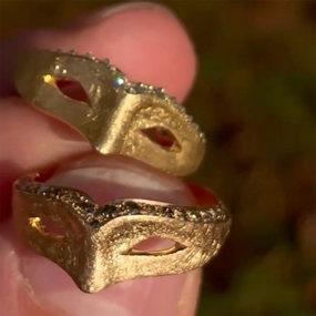 Wholesale Copper 18K Real Gold Masquerade Ring
