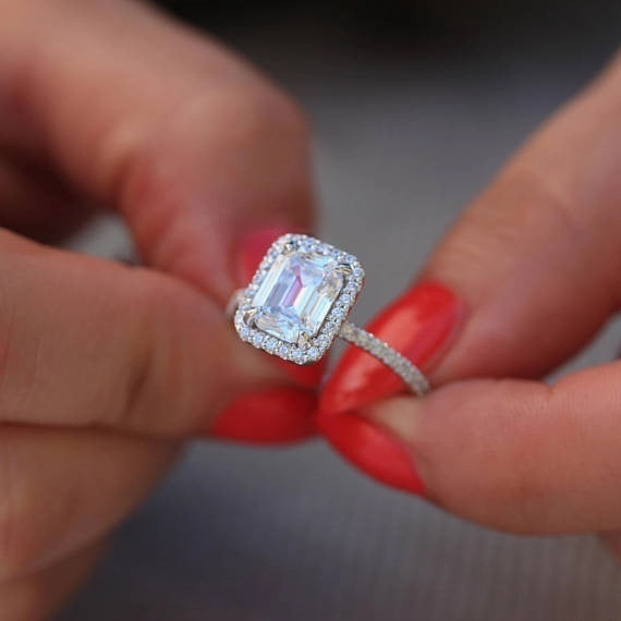 Wholesale Copper 3.5 Carat Simulated Zircon Rectangular Ring