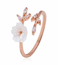 Wholesale Copper Butterfly Flower Rings