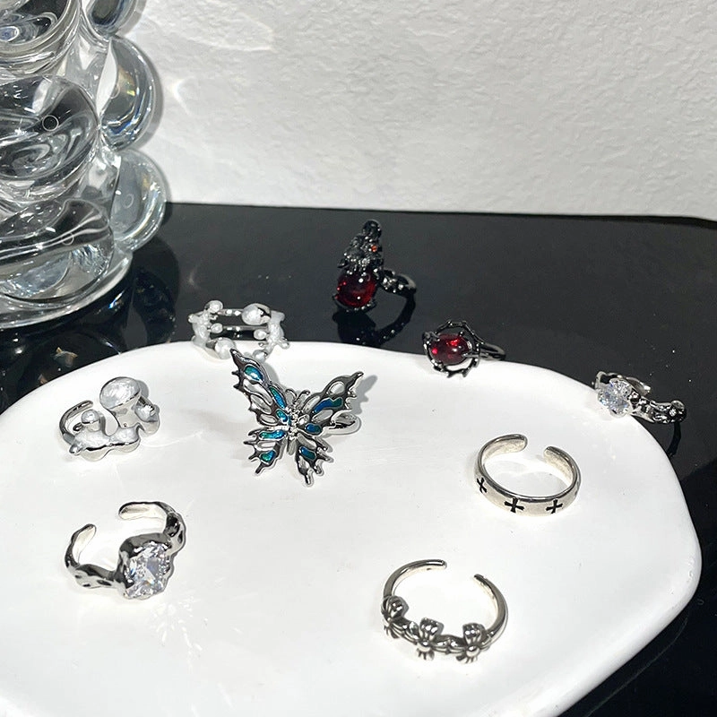 Wholesale Copper Dark Wind Butterfly Rings