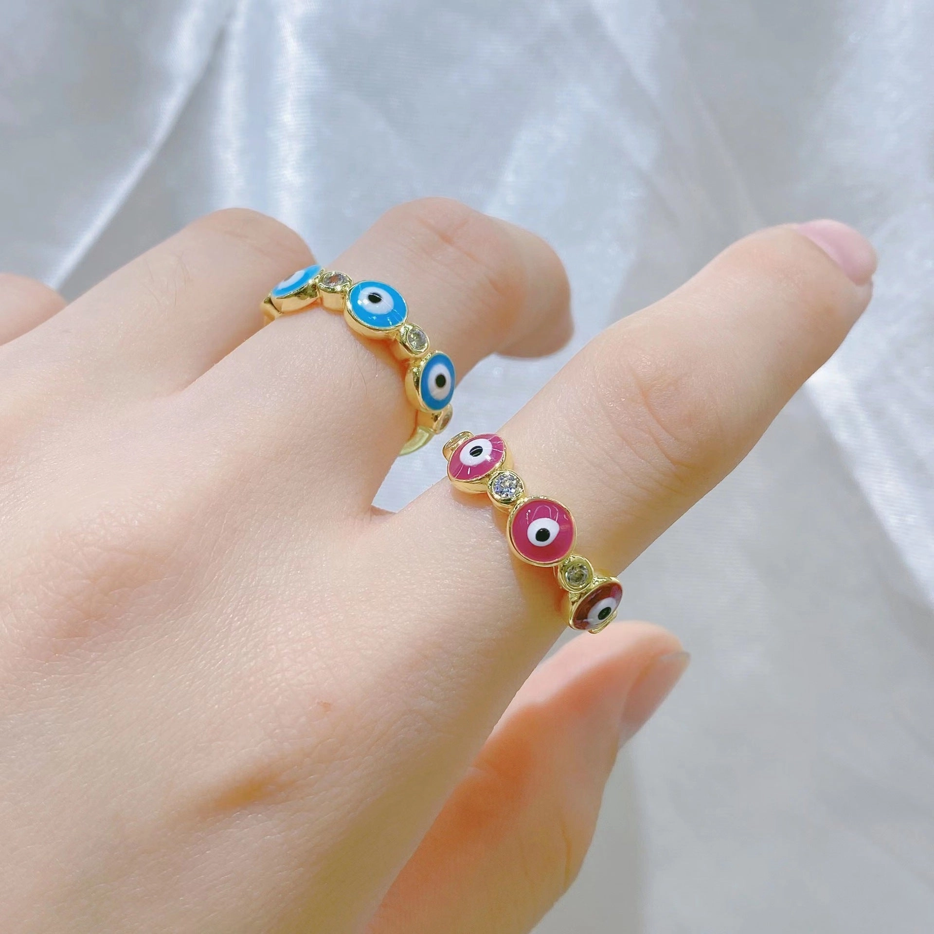 Wholesale Copper Demon Eye Opening Adjustment Ring