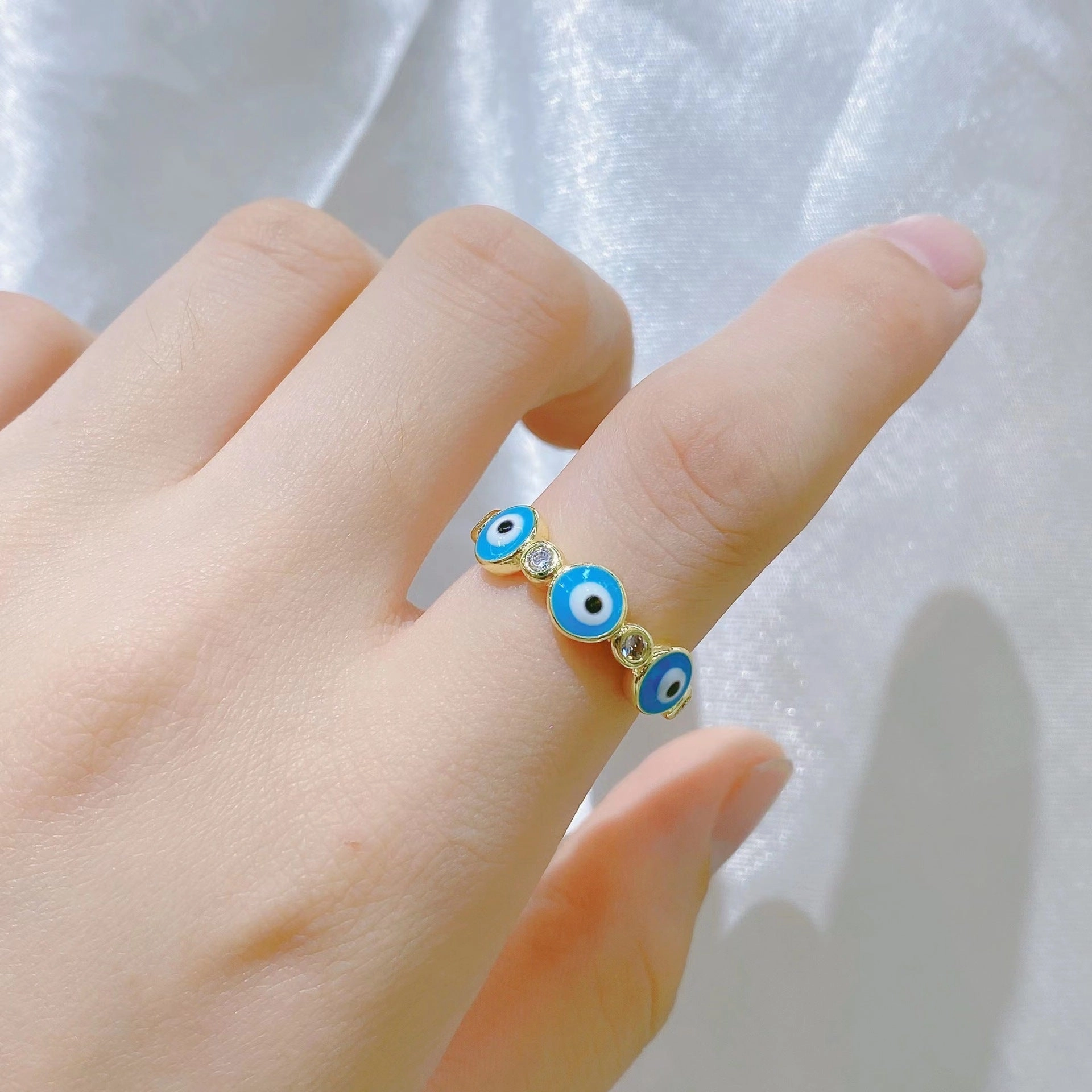 Wholesale Copper Demon Eye Opening Adjustment Ring