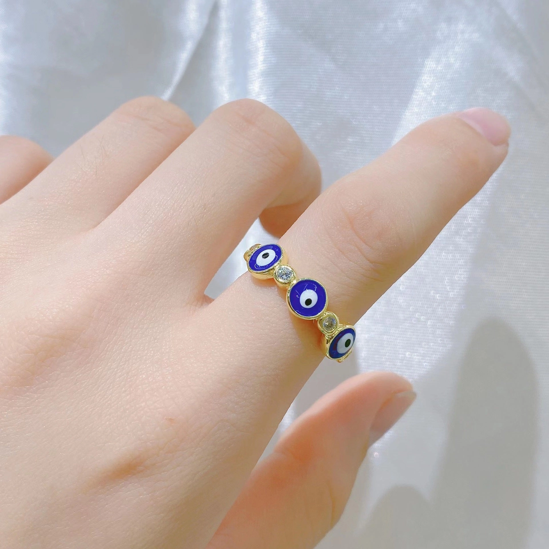 Wholesale Copper Demon Eye Opening Adjustment Ring
