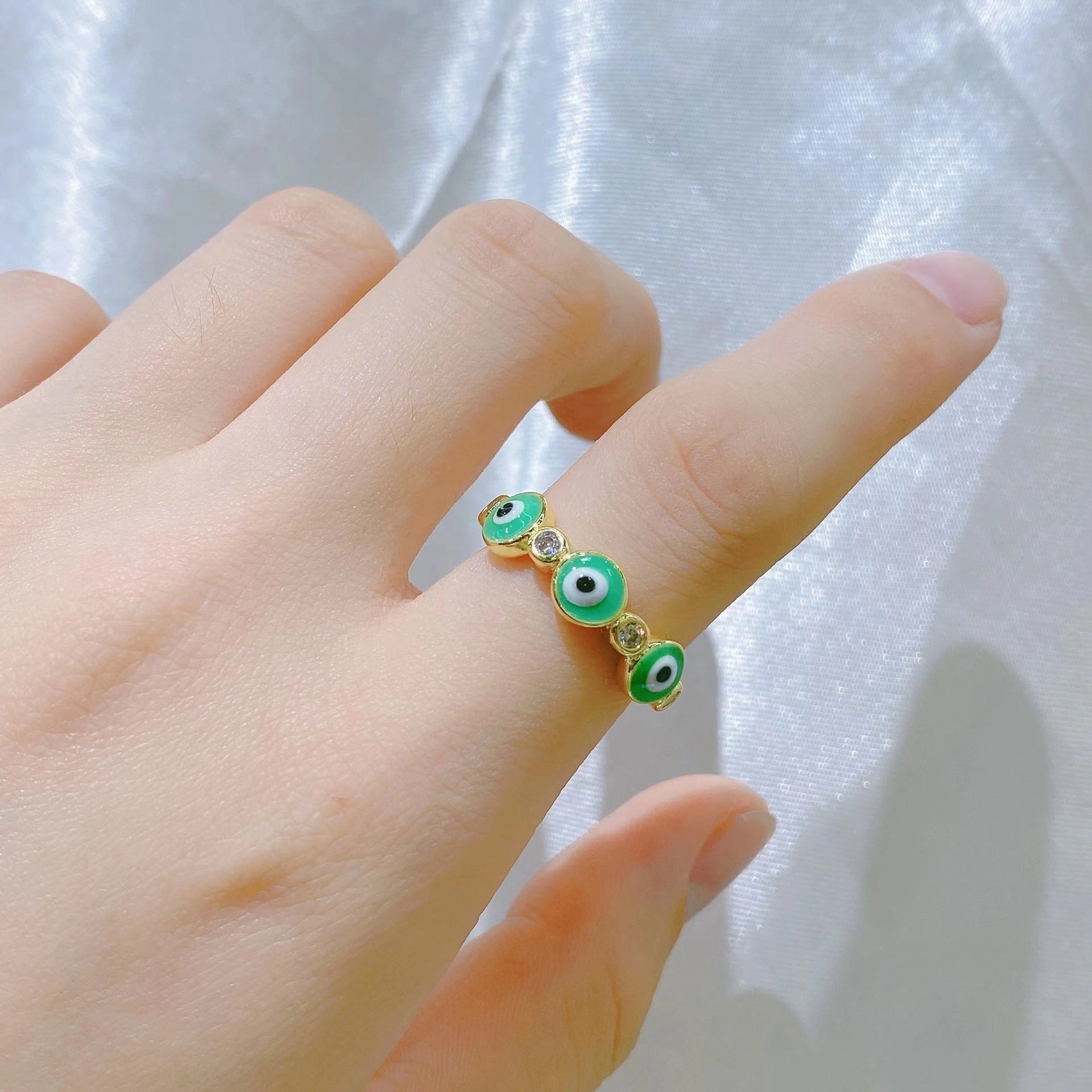 Wholesale Copper Demon Eye Opening Adjustment Ring