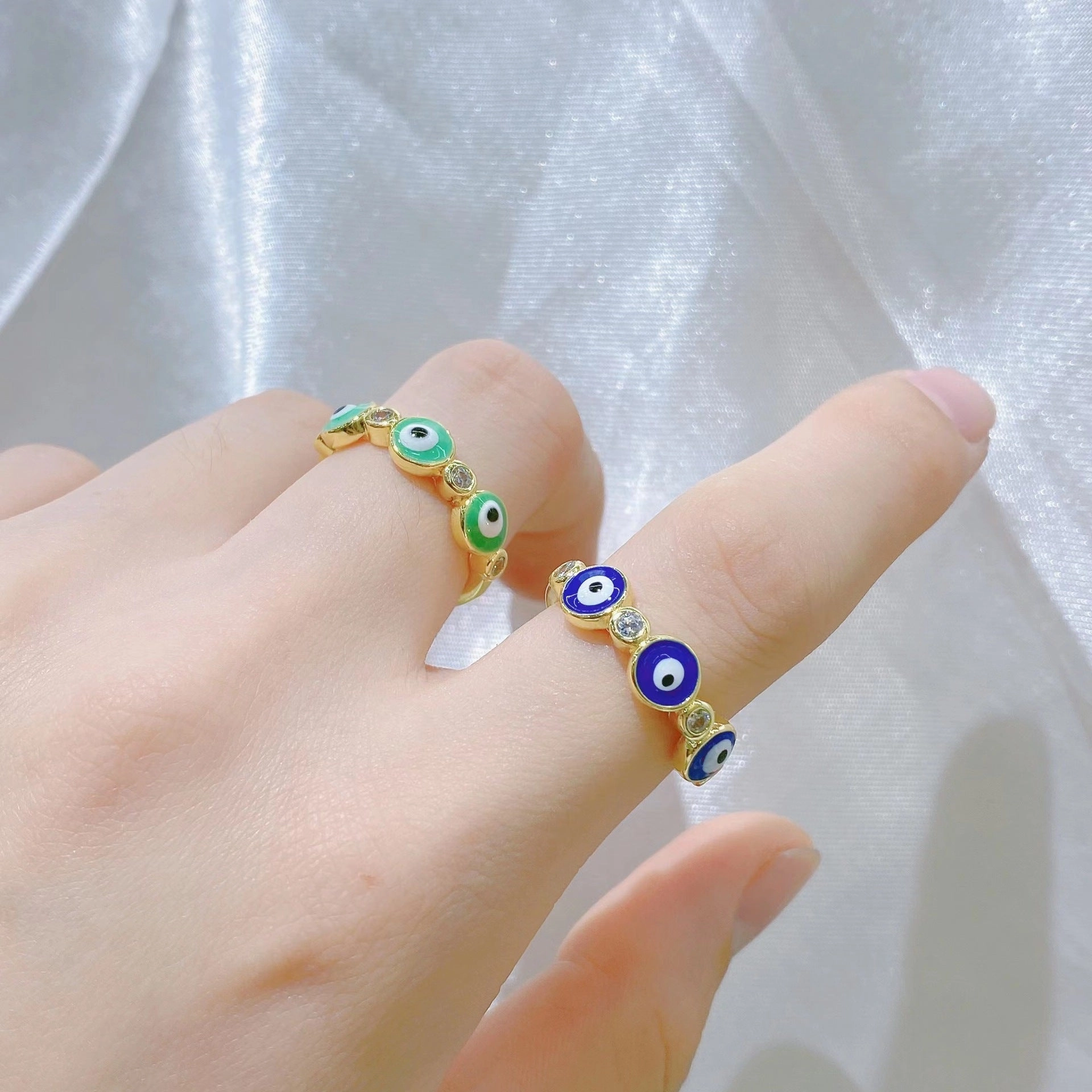 Wholesale Copper Demon Eye Opening Adjustment Ring