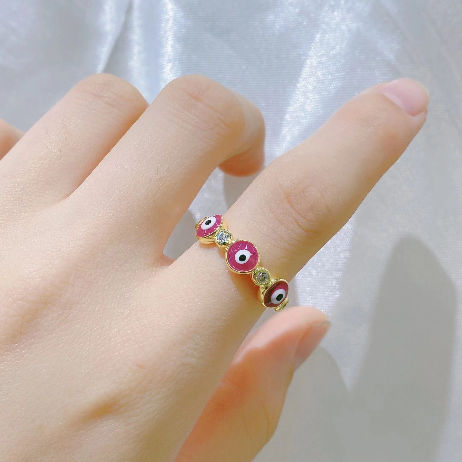 Wholesale Copper Demon Eye Opening Adjustment Ring