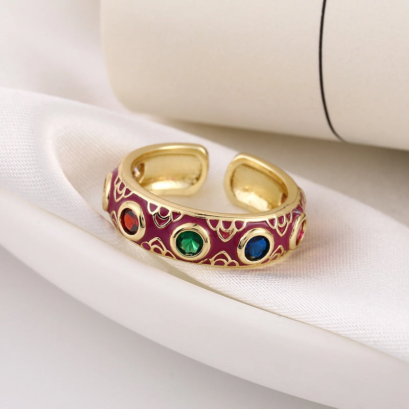 Wholesale Copper Devil Eye Opening Adjustable Ring