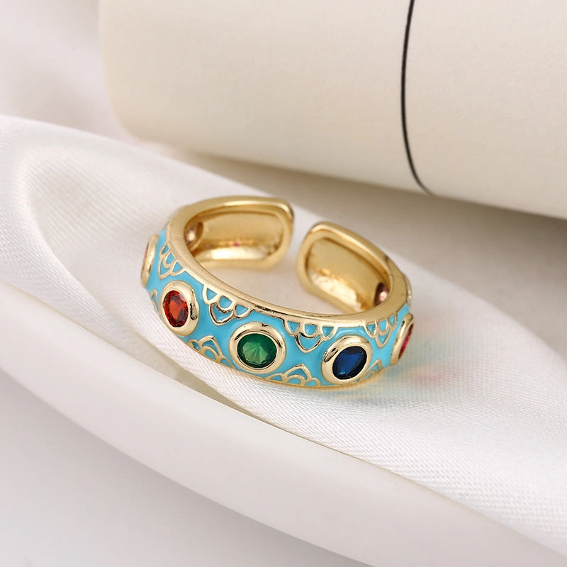Wholesale Copper Devil Eye Opening Adjustable Ring