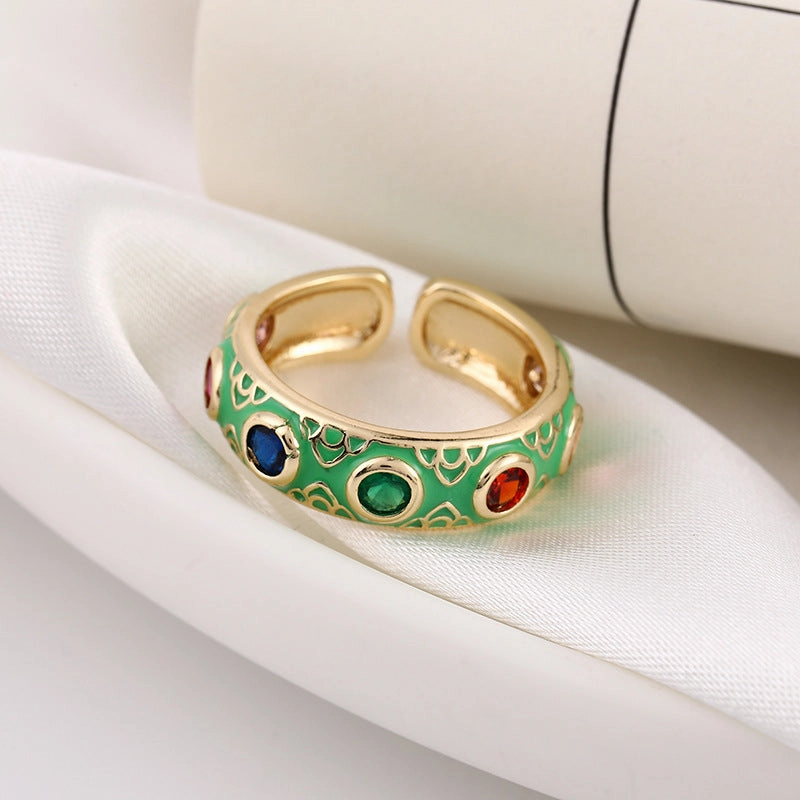 Wholesale Copper Devil Eye Opening Adjustable Ring