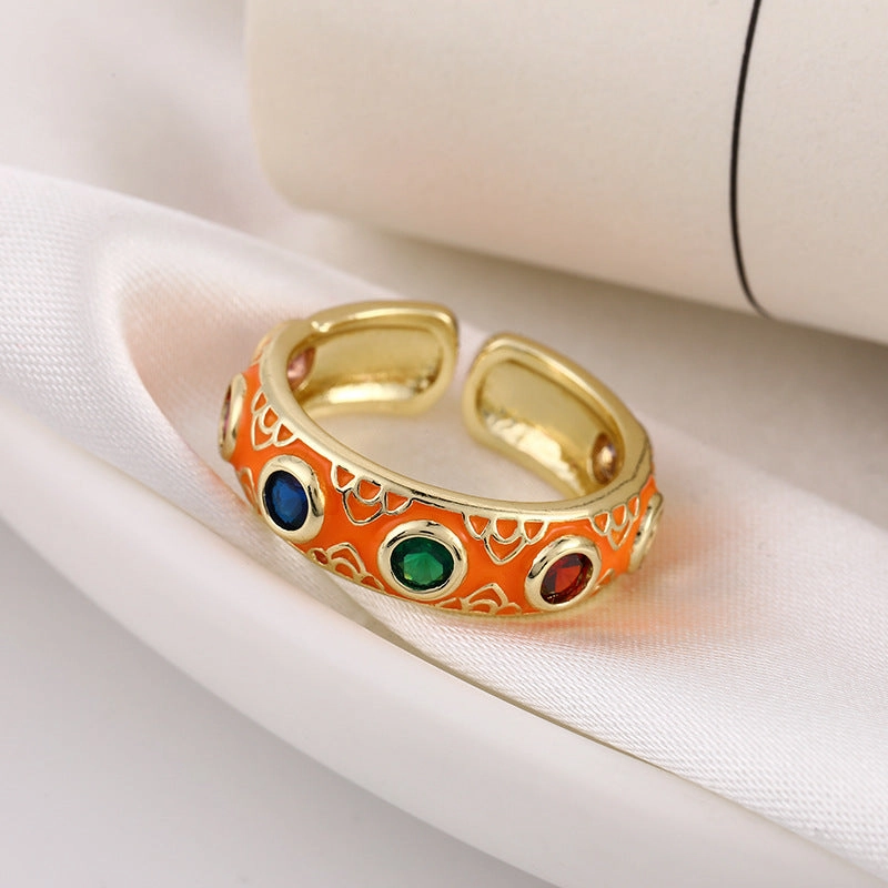 Wholesale Copper Devil Eye Opening Adjustable Ring