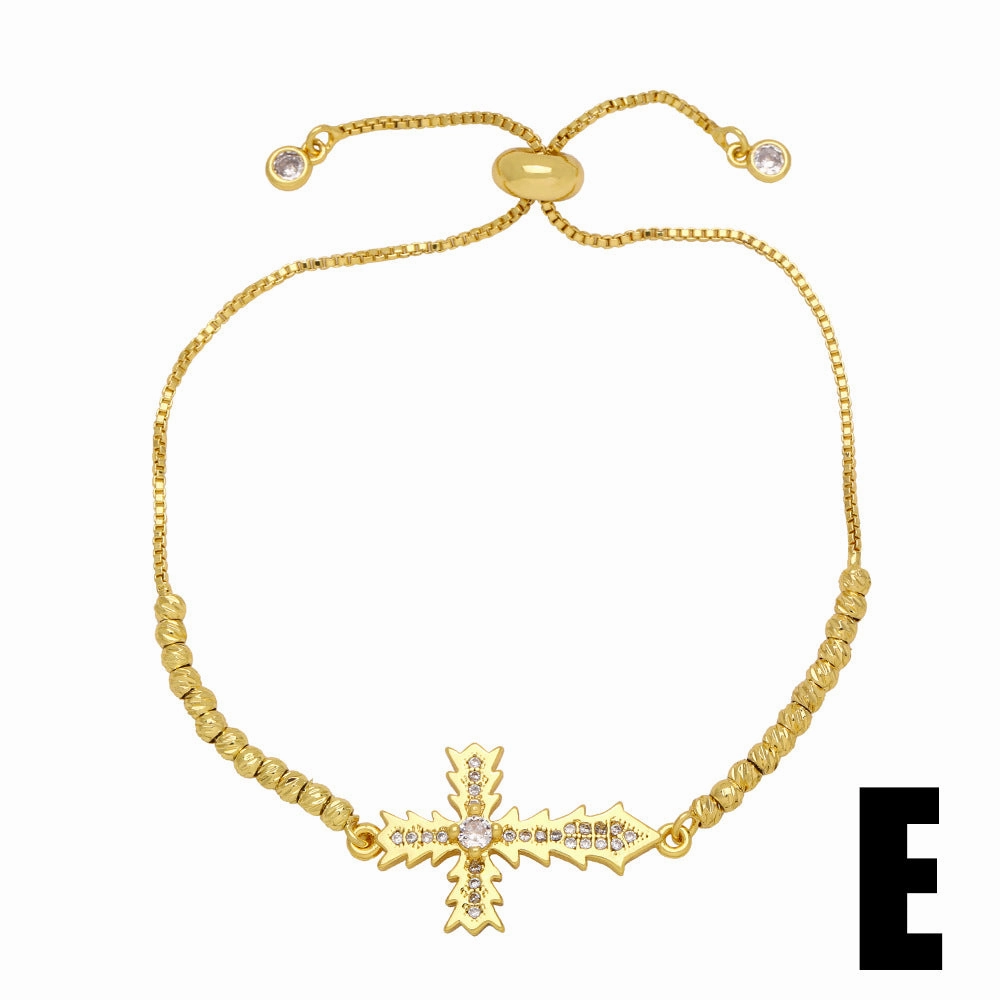Wholesale Copper Diamond Cross Bracelet