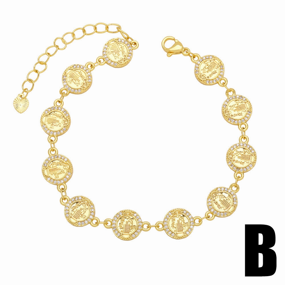 Wholesale Copper Diamond Cross Bracelet