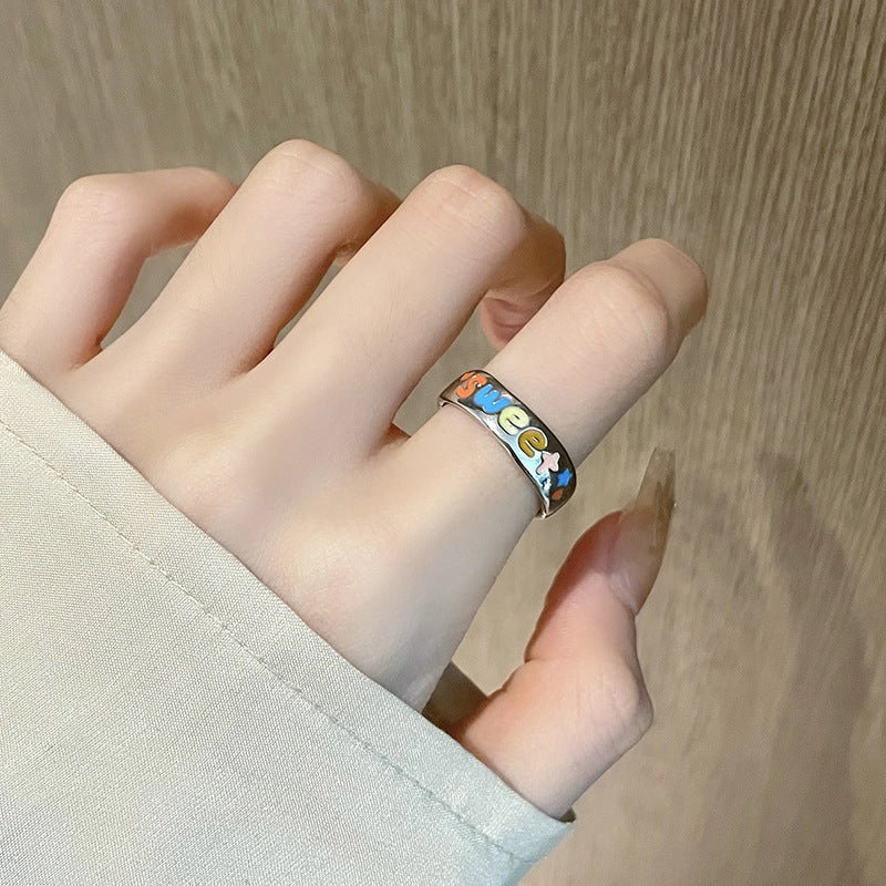 Wholesale Copper Drop Oil Letter Rings