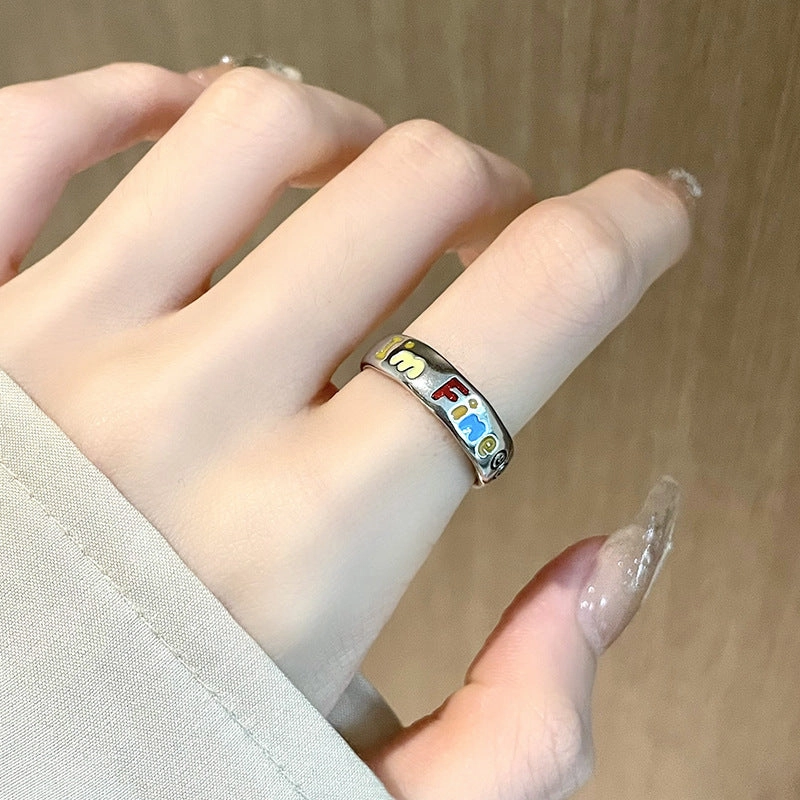 Wholesale Copper Drop Oil Letter Rings